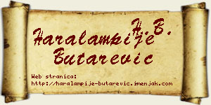 Haralampije Butarević vizit kartica